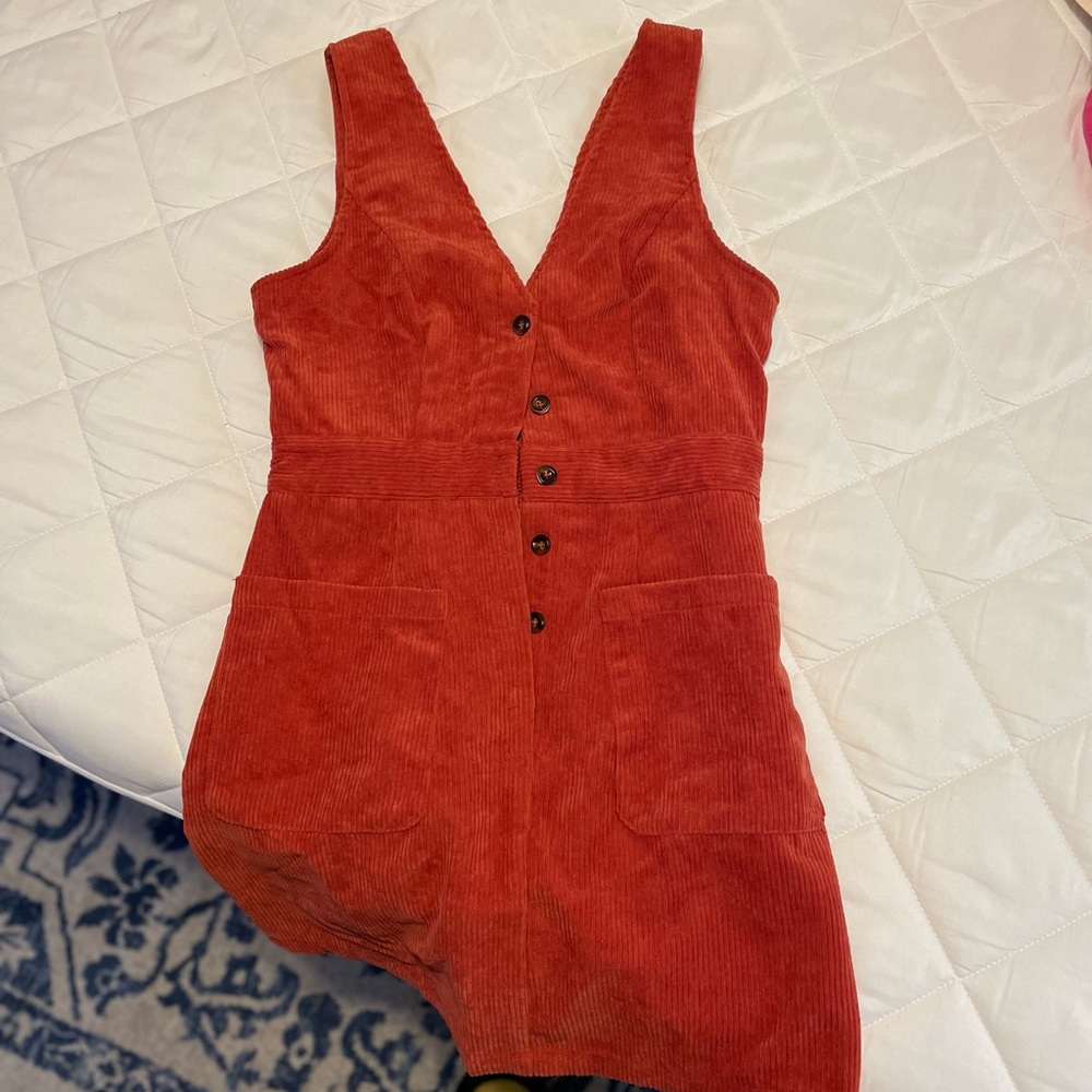 Button up corduroy dress